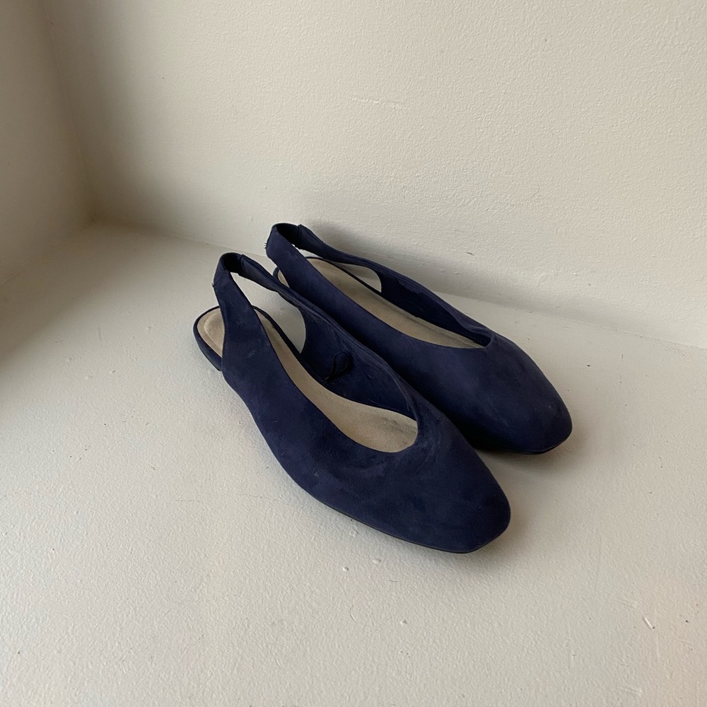 Sling back faux suede flats from the Gap